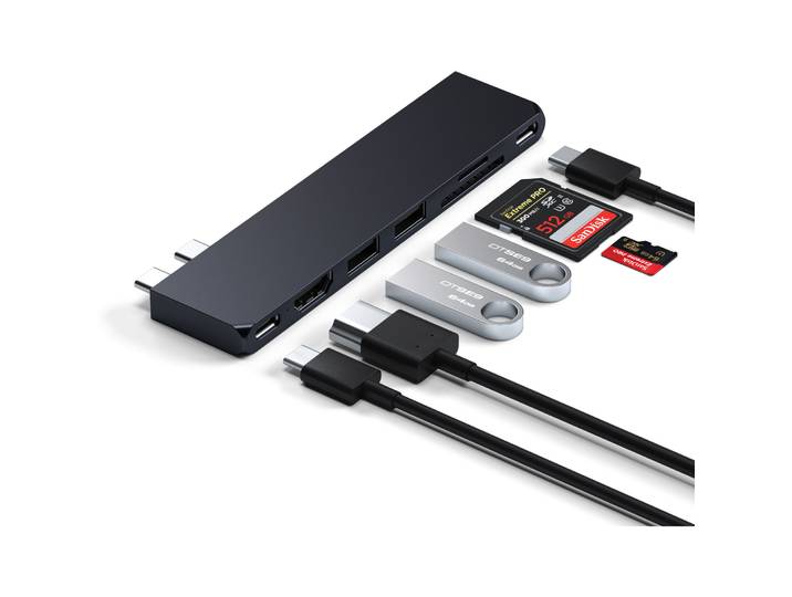 Multiport Satechi schwarz HDMI/USB Typ C/USB Typ A/SD Card Slot