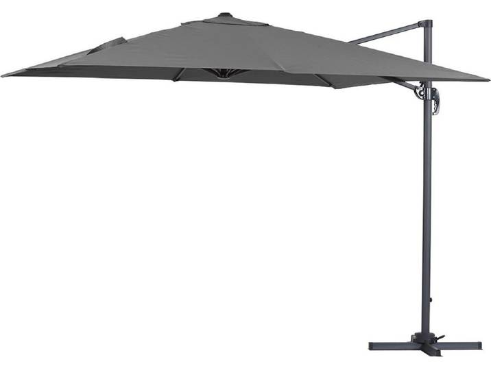 Ampelschirm aus Alu \ Sun 3\ - 3 x 3 m - Grau