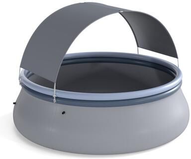 Costway Outdoor Inflatable Pool with Sunshade Canopy-S