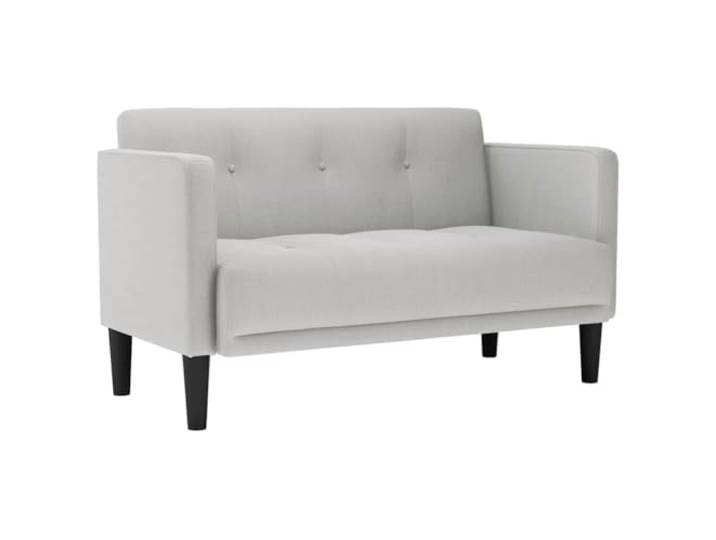 IBUQDDV Zweisitzer-Sofa Wolkengrau 111 cm Stoff Polyestergewebe, Schaumstoff und Feder, Sperrholzrahmen, stützende Beine, Stoff-Armlehnen, Wohnzimmer
