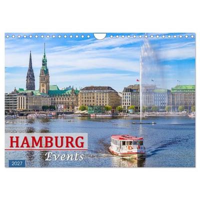 Hamburg Events (Wandkalender 2027 DIN A4 quer), CALVENDO Monatskalender