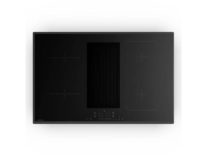 Klarstein Velaire Plaque Induction Avec Hotte Intégrée - 4 Zones\, 8400W Boost\, Curseur Tactile\, Minuterie\, Détection Casseroles\, Verrouillage Enfant\, 80cm\, Plaque Cuisson Hotte Intégrée