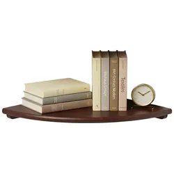 Relaxdays Eckregal Wand Walnussholz Braun