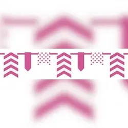 Wimpelbanner Punkte Streifen pink