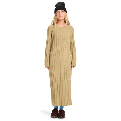 Maxikleid QUIKSILVER "Highway", Damen, Gr. S, sponge, Obermaterial: 68% Modacryl, 29% Polyester, 3% Elasthan., Kleider Maxikleid