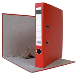 Midori 400 x Akten-Ordner PP A4 50 mm Rot Kunststoff Archiv Büroordner Ringordner