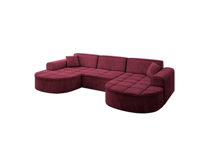 WOHNLANDSCHAFT TARO-U1 - 303x171x79,5 cm Bordeauxrot