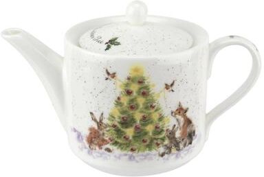 Royal Worcester Wrendale Designs Oh Christmas Tree Teapot - 16 oz