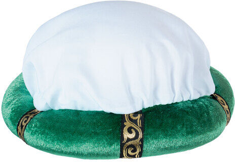 Kinder-Turban, grün/weiß