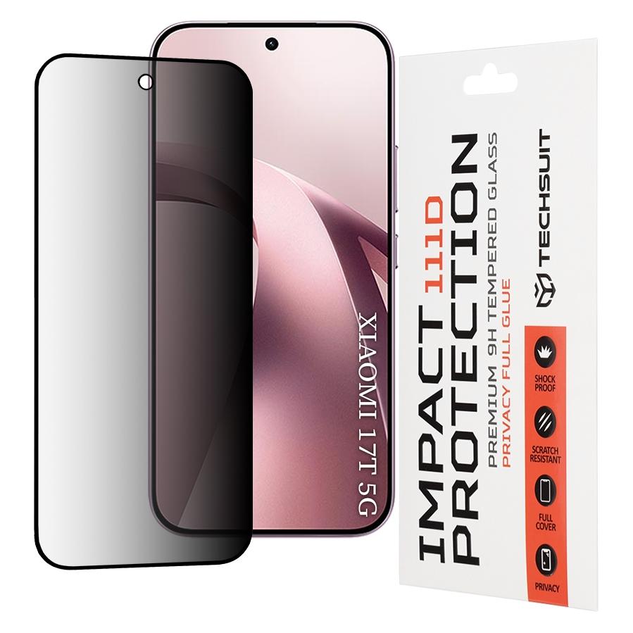 Techsuit - 111D Privacy Full Glue - Xiaomi 17T - Schwarz (Xiaomi 17T) (71644765)