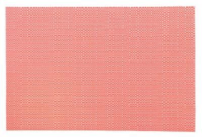 IH Casa Decor Vinyl Placemat Linen Coral 12 X 18 - Set of 12