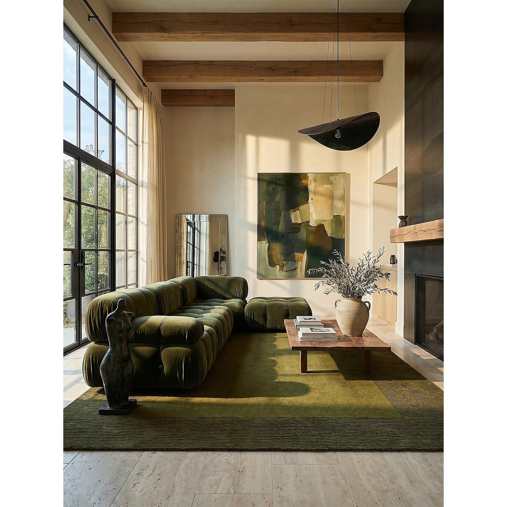 Wollteppich uni Grün 120 x 170 cm - MOLE Kadima Design