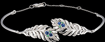 Edenly Panache Armband - Signature - WeiÃŸgold 9 Karat mit synthetischen Saphir