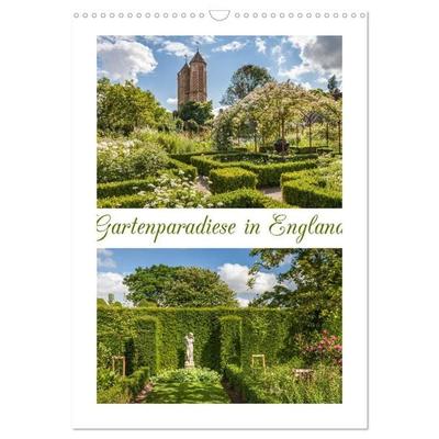 Gartenparadiese in England (Wandkalender 2026 DIN A3 hoch), CALVENDO Monatskalender
