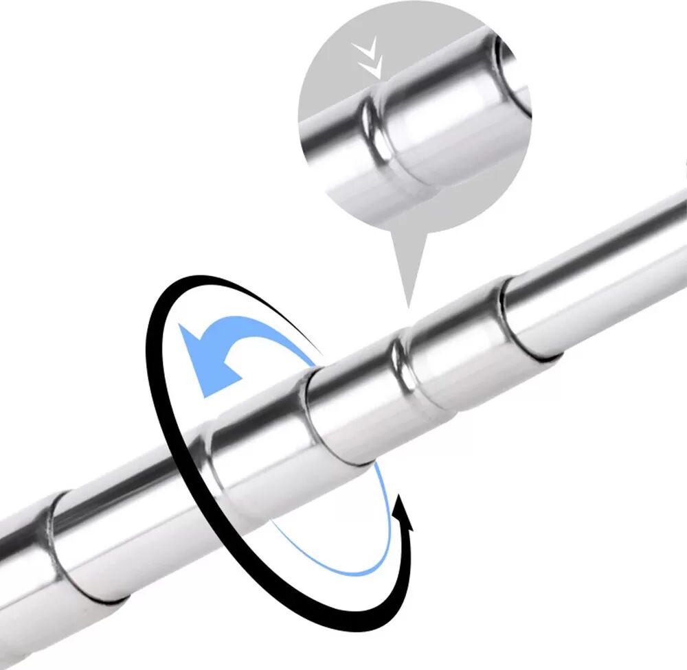 INF Stylet capacitif rétractable - Extensible jusqu'à 62,4 cm avec corps en métal et conception antidérapante Blanc