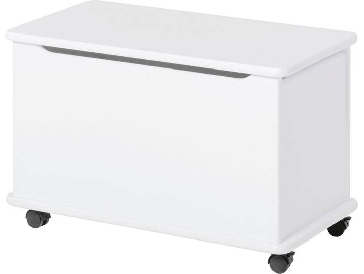 Truhe HOPPEKIDS, weiss (weiß), B:73cm H:45cm T:39cm, Massivholz, Truhen, Truhe, Mit Sicherheitsverschluss für den Deckel für maximale Sicherheit