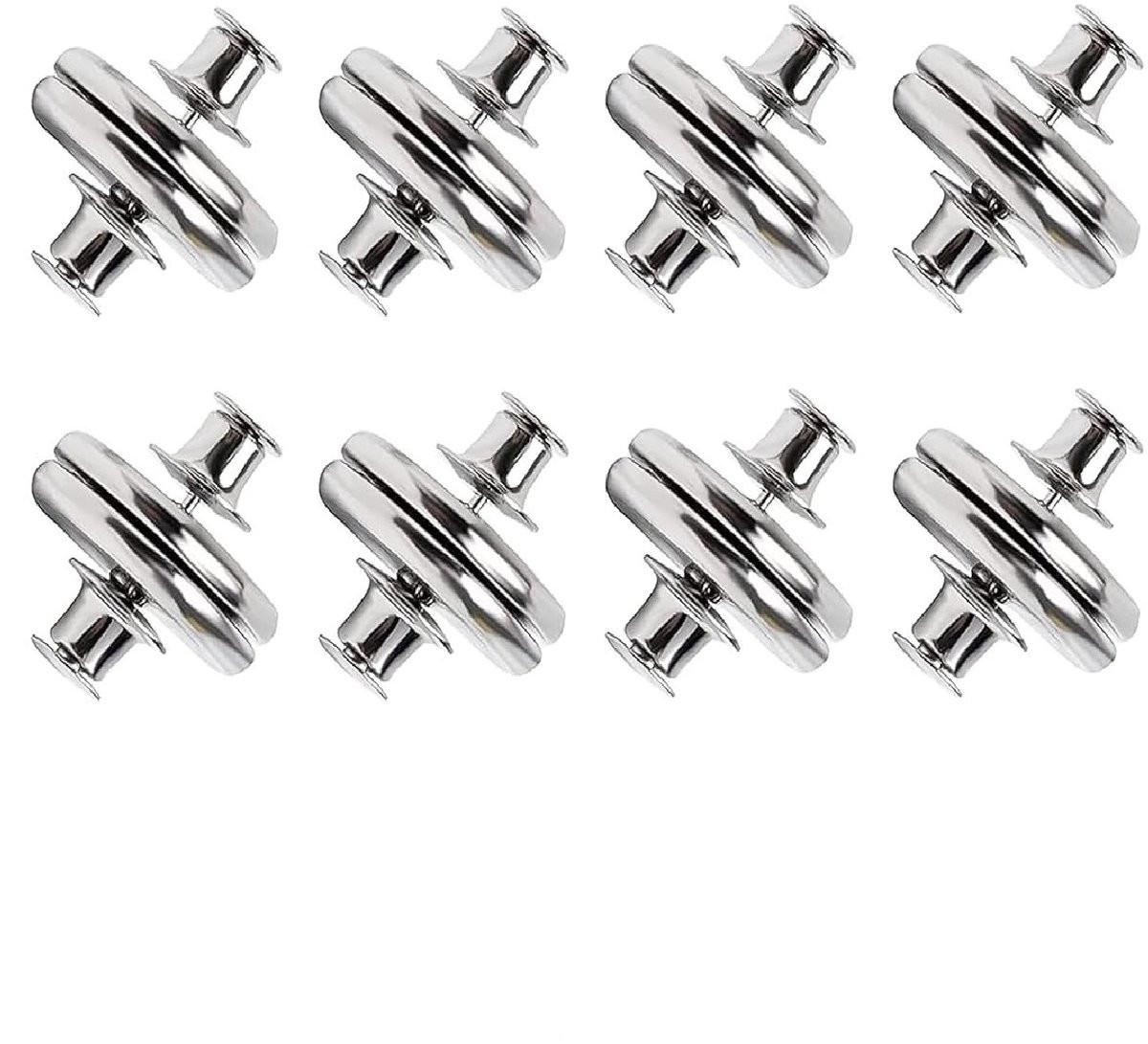 Longziming 8-delige magnetische gordijnhouders - Zilver