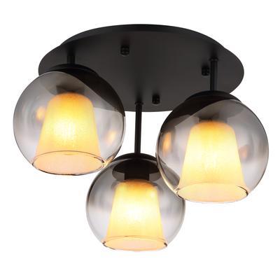 GLOBO LIGHTING Deckenleuchte "BARRY", schwarz, Ø 18cm H: 28,5cm, 1 Stk., Leuchten, Deckenlampe/Glaskugeln/Wohnbereich, Deckenleuchte