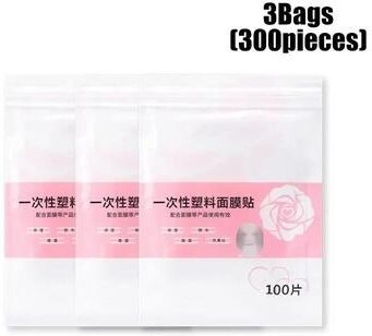 Inspired Finds Disposable Face Mask Wrap 100 Or 500 Pack Transparent Facial Plastic Film For Skincare And Beauty Treatments 300pcs(3 Bags)