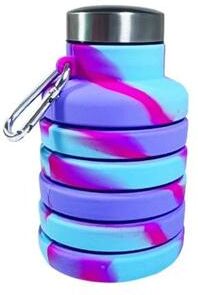 Inspire Essentials Collapsible Silicone Water Bottle BPA Free Foldable Travel Water Bottle 8