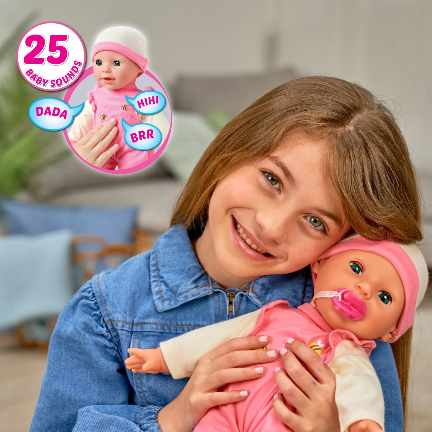 Babypuppe SIMBA "Laura Baby Whoopee", pink (rosa), Puppen, Kinder, Babypuppe, mit Funktionen