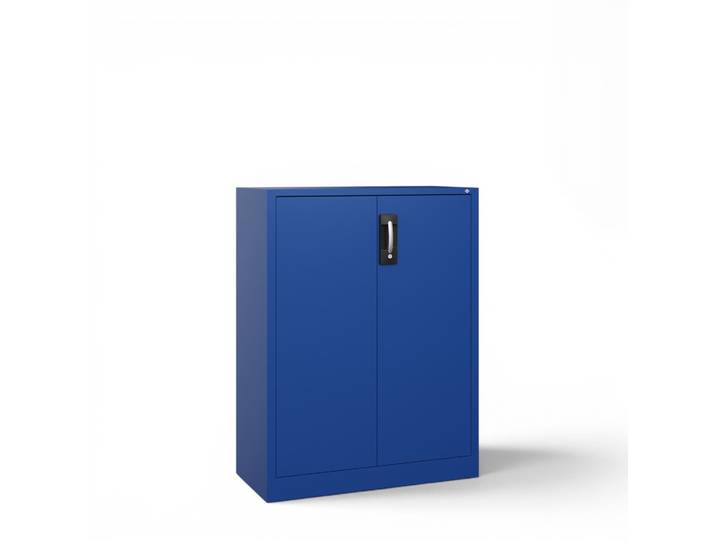C+P Acurado Metal Cabinet, Gentian blue, with key, 93 x 120 x 40 cm, New - Also perfect as a filing cabinet