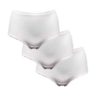 Midislip MY BASIC "Midi cotton brief", Damen, Gr. S, weiß, Obermaterial: 95% Baumwolle, 5% Elasthan, unifarben, körpernah, Unterhosen, basic, eng, elastisch, bequem, weich, mit Bund, Baumwollmix