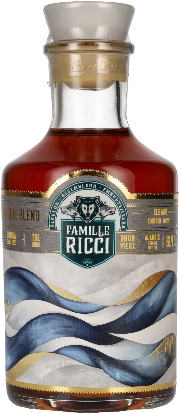 Famille Ricci Unique Blend Guyana 2011/2003 Rhum Vieux 61,4% Vol. 0,5l