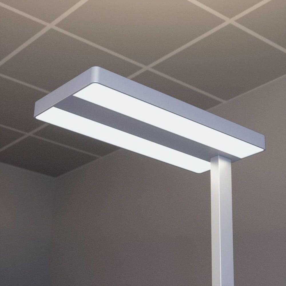 Arcchio Lámparas de pie para oficina de aluminio gris