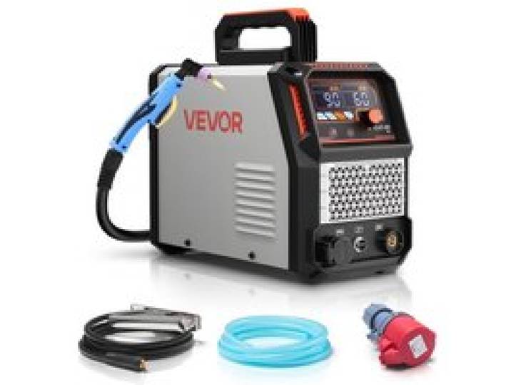VEVOR Plasmaschneider, 60A Plasmaschneidgerät, Digitalanzeige IGBT-Inverter-Schneidemaschine mit 2T/4T-Funktion & einstellbarer PA/PT-Zeit für industriellen Einsatz (400V 3-Phasig)