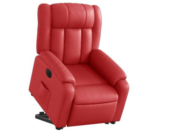 vidaXL Sta-op-stoel elektrisch kunstleer rood, sta-opstoel, sta op stoel met massage, massage sta op stoel, sta-op stoel