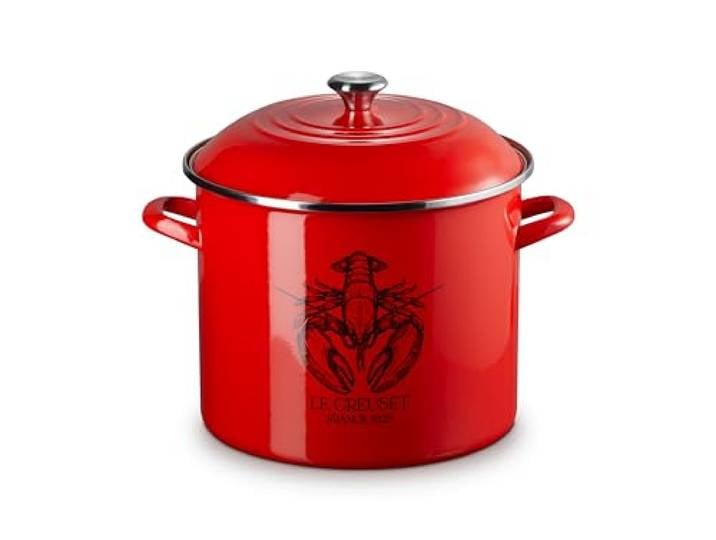 Le Creuset Traditioneller Suppentopf aus Emaille auf Stahl, 20 l, Karmin/Hummer
