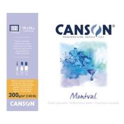 Canson Aquarellblock Montval 30,0 x 40,0 cm (A3, Blanko, Harter Einband) (200006545)