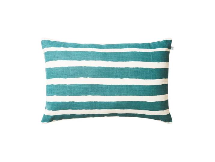 Chhatwal & Jonsson Coussin extérieur Block Stripe 40x60 cm Heaven blue-off white
