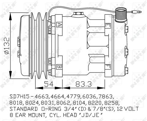 Nrf Kompressor, Klimaanlage 32238 Für Volvo Lotus