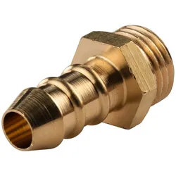 Messing Gewinde-Fitting Schlauchanschluss 1/4" AG (DN 8) Länge 10 mm - schwere Ausführung