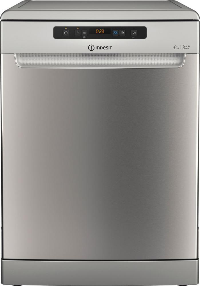 Indesit IN2FFC14BN6X, Freistehend, Standardgröße (60 cm), Edelstahl, Tasten, 1,3 m, 1,55 m