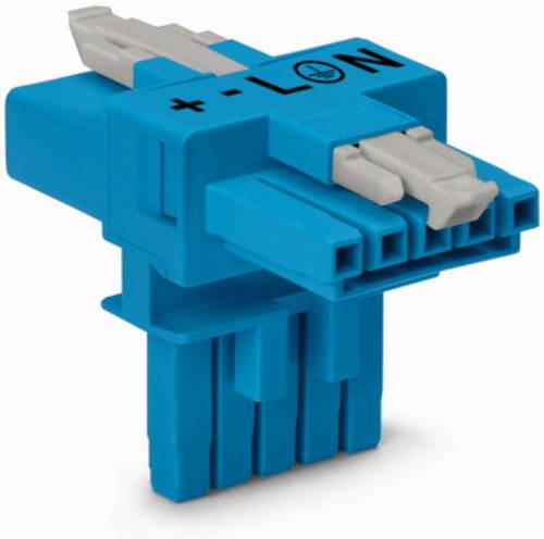 WAGO Netz-T-Verteiler Netz-Stecker - Netz-Buchse, Netz-Buchse Gesamtpolzahl: 5 Schwarz 25St.