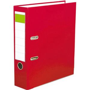 Grüner-Balken Ordner PP, A4, 8 cm, Kunststoffordner, rot