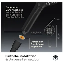Kludi, Duschbrause, X3 Duschkopf (3 Strahlarten, 15 l/min)
