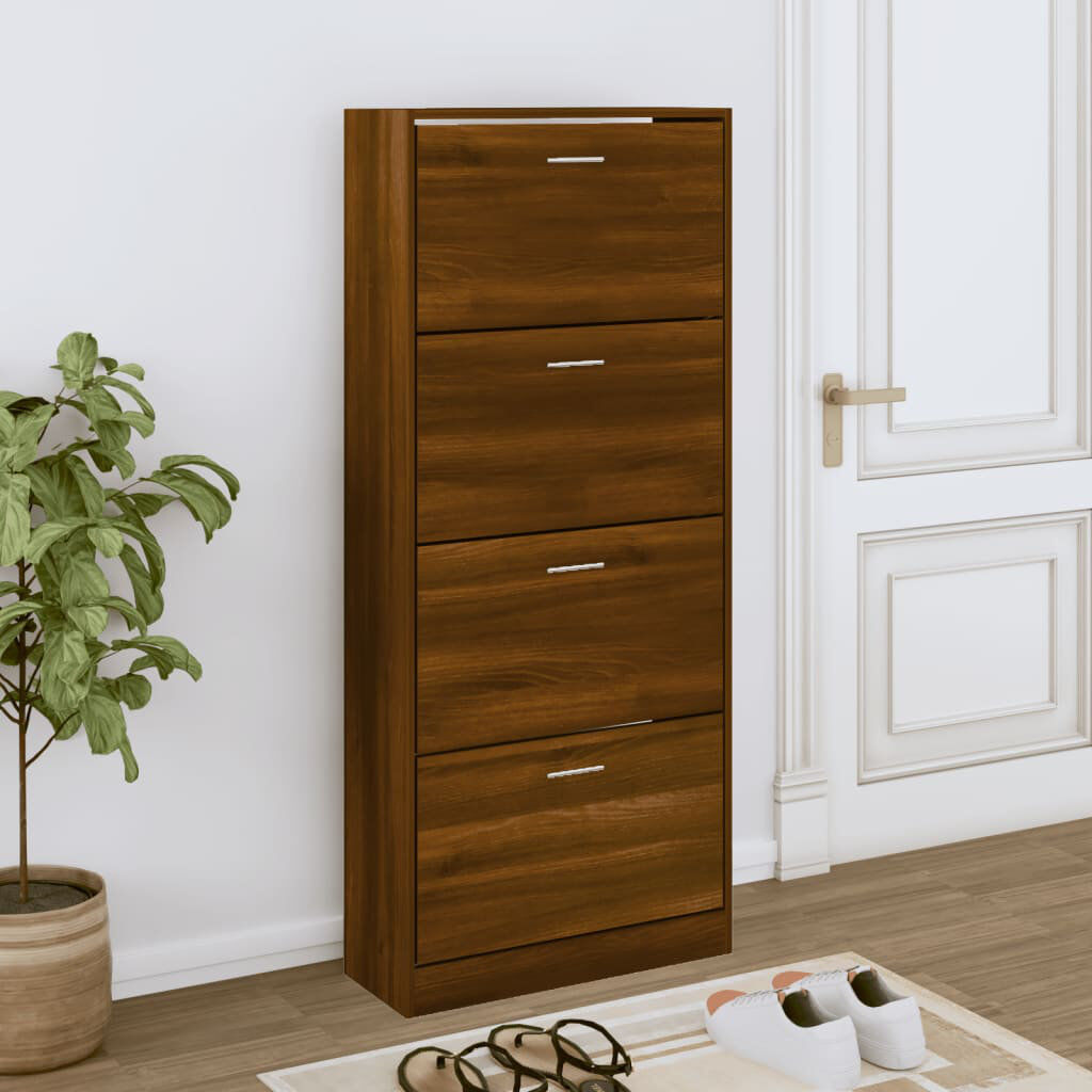 Latitude Run 12 Pair Flip Down Shoe Storage Oak 12