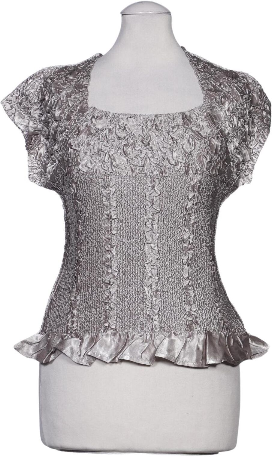 Kriss Trading Sweden Damen Bluse, Silber, Gr. S, Synthetik - Second Hand