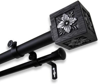 InStyleDesign Jocelyn Adjustable Double Curtain Rod