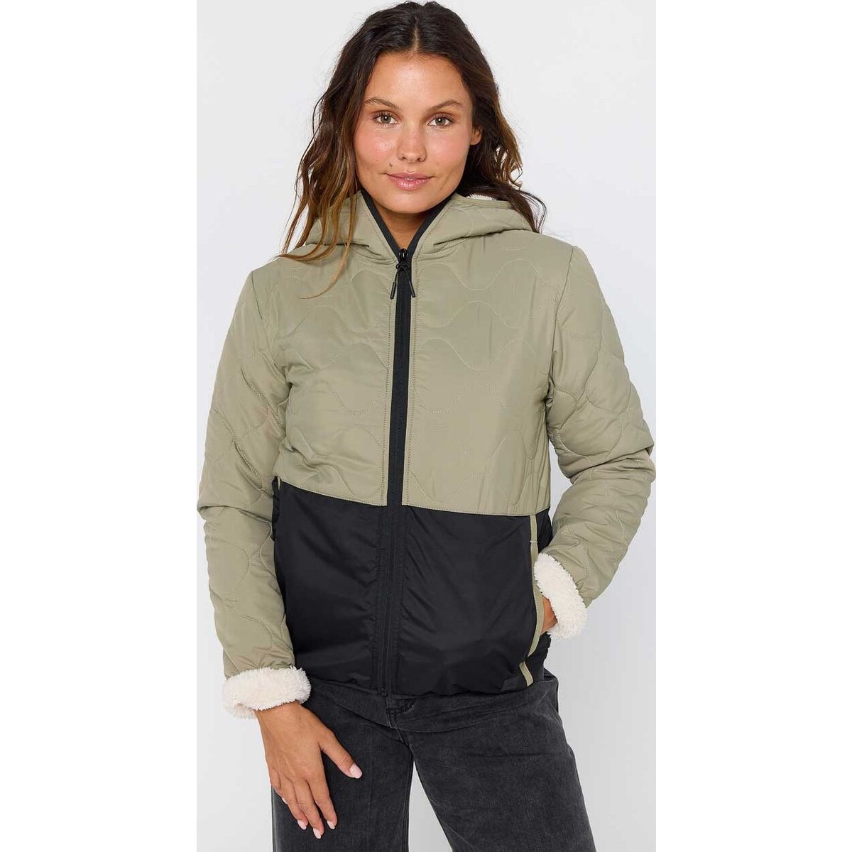 RipCurl Anti-series Anoeta Quilted olive (0058) 2XS 03DWJA_0058_2XS