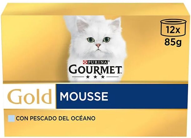 Gourmet Gold Mousse Pack Com Peixe do Oceano 12X85g