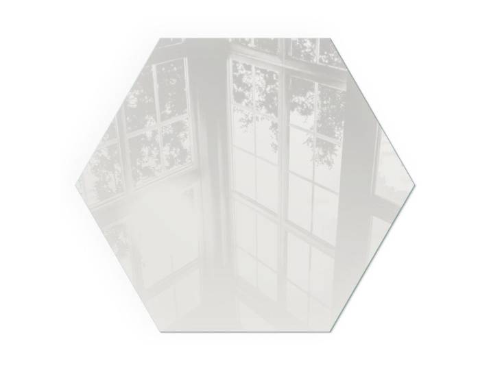 Tulup Kaminbodenplatte h40 cm - Farbe Grau, Glas, Sechseckig, 40x40x0.4 cm, Elektrogeräte, Heizgeräte, Elektrokamine