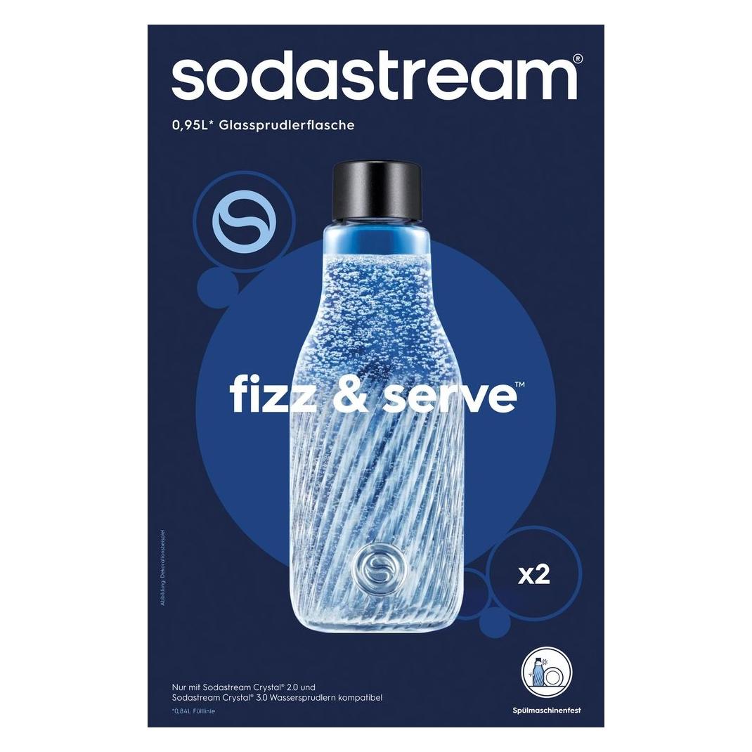 SodaStream Crystal Duopack 2 x 0.95 Liter Glaskaraffe (1047240490)
