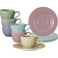 Seltmann Weiden Espressotassen mit Untertassen Beat Color Glaze 100 ml 6er Set