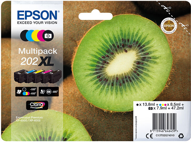 TINTEIRO EPSON 202XL MULTIPACK
