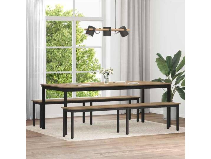 1pc Marron Banquette charge max : 110 kg - Magnifique banc Chêne artisan 200x35x45cm Bois d'ingénierie CL3172641